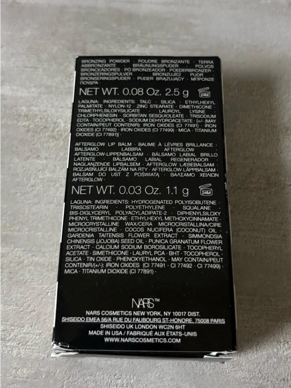 NARS Laguna Bronzer & Afterglow Lip Balm Mini Duo